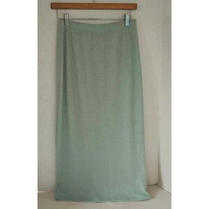Reformation Long Ribbed /Eco Friendly / Light Blue Green Skirt Size M